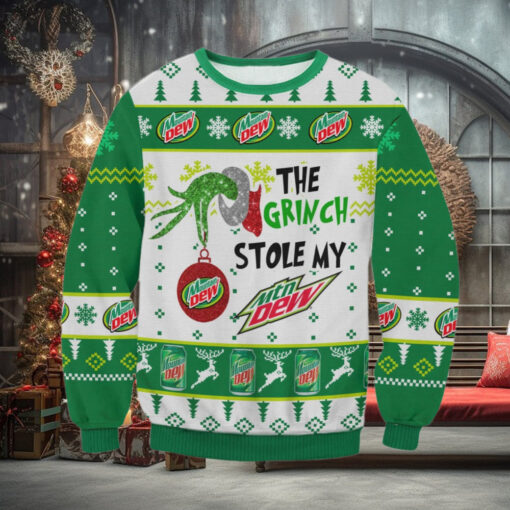 Grinch Stole Mountain Dew Ugly Sweater