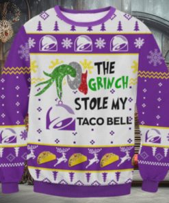 Grinch Stole Taco Bell Ugly Sweater 1 Grinch Stole Taco Bell Ugly Sweater