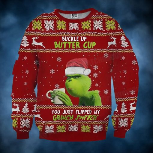 Grinch Switch Butter Cup Ugly Christmas Sweater Funny Gift