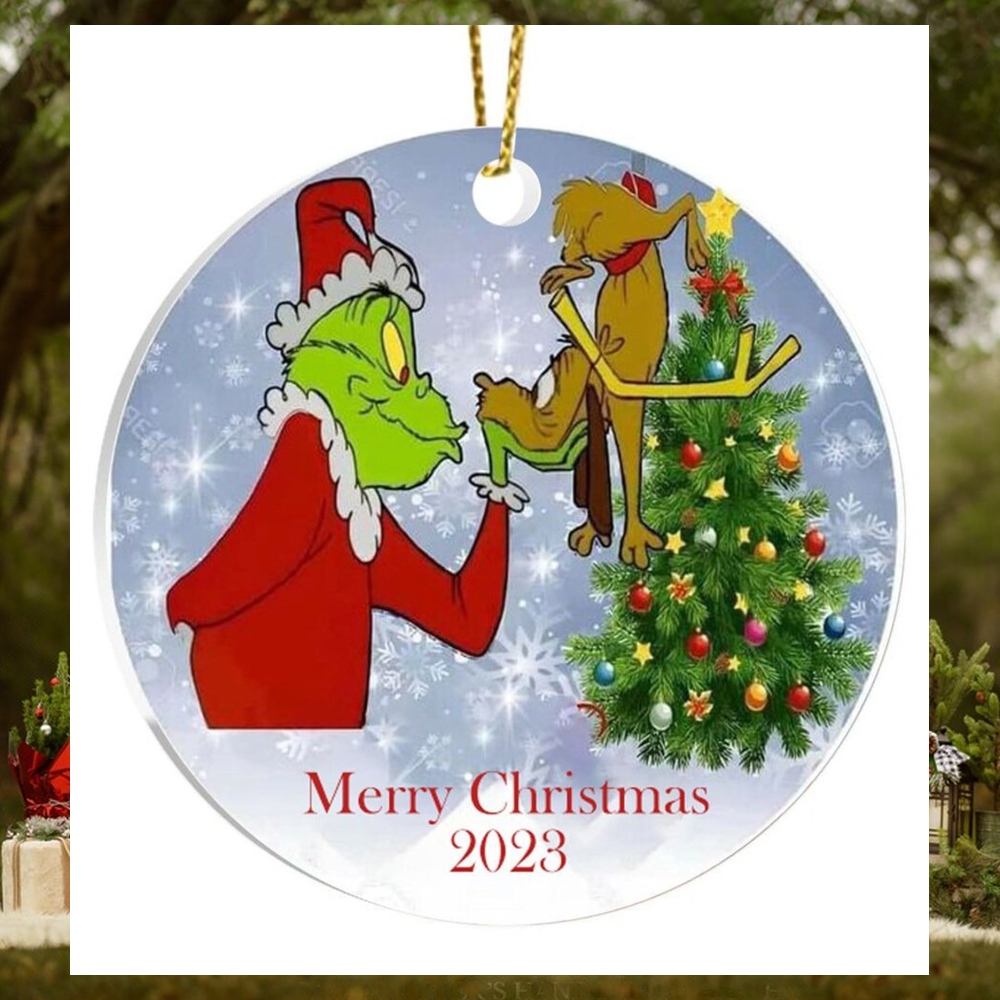 Grinch Tree Christmas Ornament, Gift For Christmas Grinch Tree Christmas Ornament, Gift For Christmas
