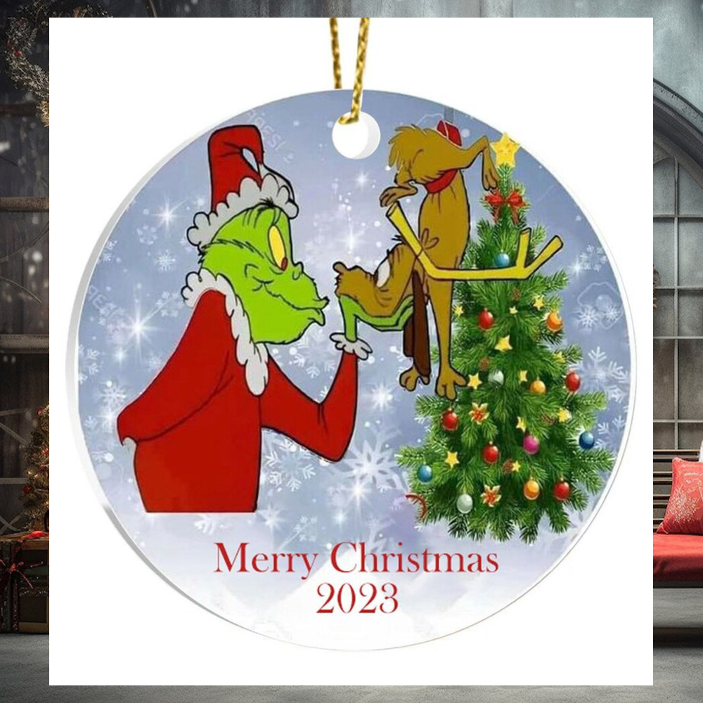 Grinch Tree Christmas Ornament, Gift For Christmas Grinch Tree Christmas Ornament, Gift For Christmas