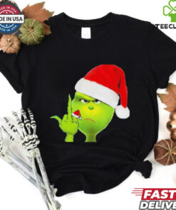 Grinch X Middle Finger Pour Hommes Christmas Shirt