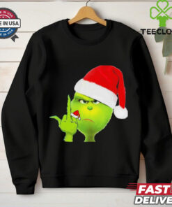 Grinch X Middle Finger Pour Hommes Christmas Shirt