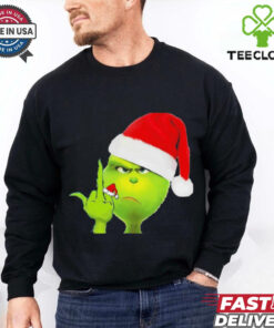 Grinch X Middle Finger Pour Hommes Christmas Shirt