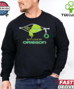Grinch Zipper hate people but I love my Oregon Ducks shirt