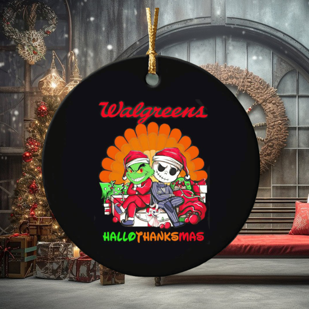 Grinch and Jack Skellington Walgreens HalloThanksMas ornament