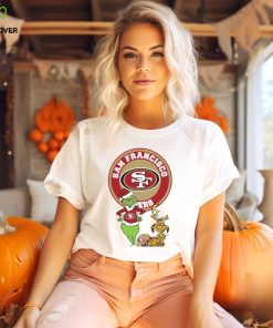 Grinch and Max dog NFL San Francisco 49ers football helmet logo shirt