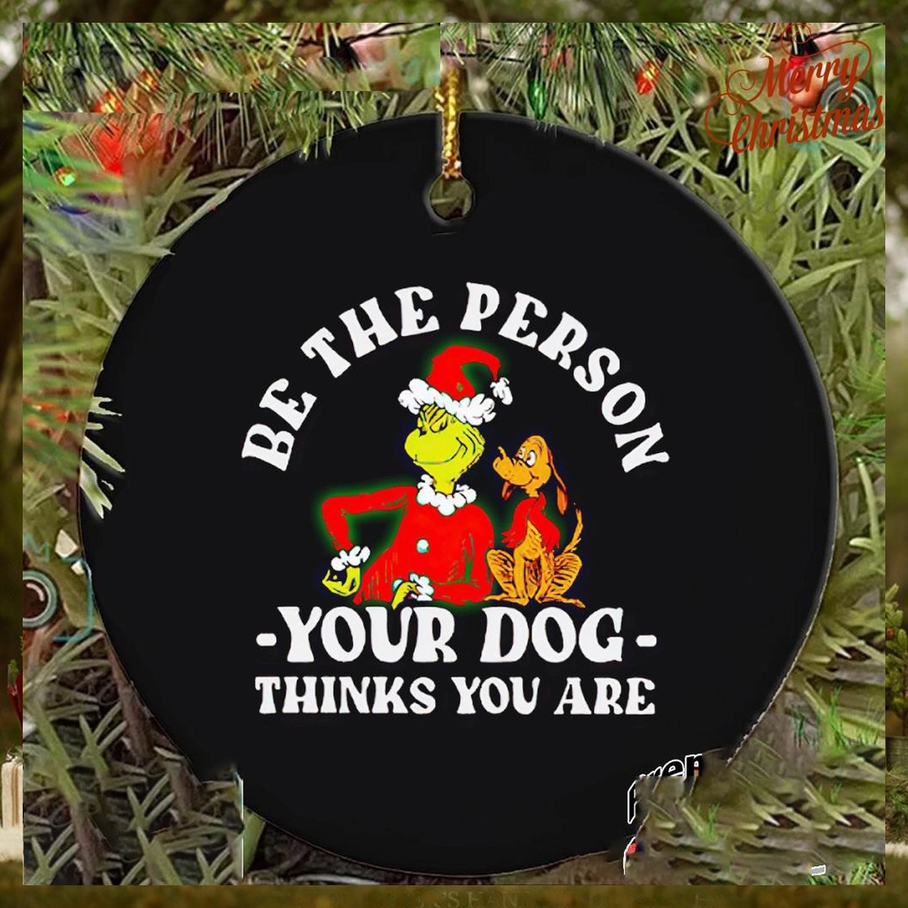 Grinch be the person your dog thinks you are Christmas ornament Grinch be the person your dog thinks you are Christmas ornament