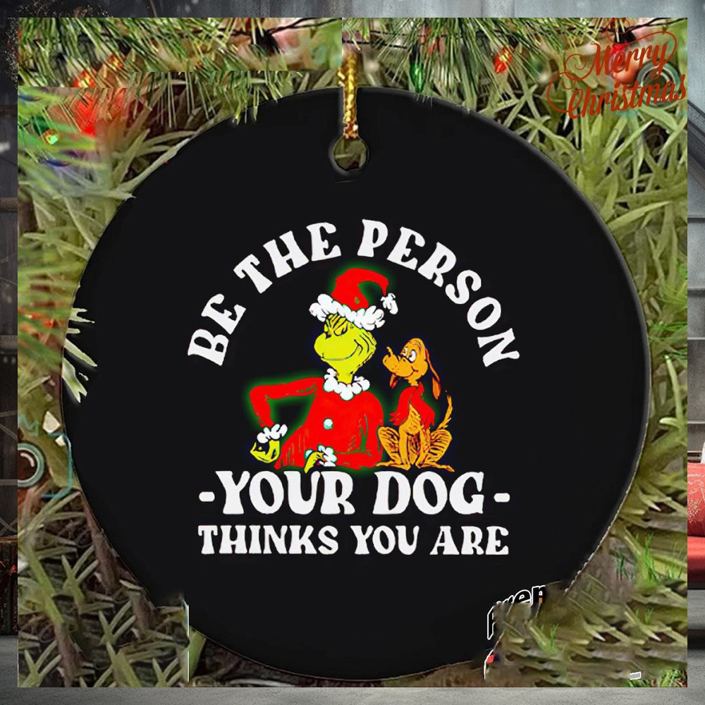 Grinch be the person your dog thinks you are Christmas ornament Grinch be the person your dog thinks you are Christmas ornament