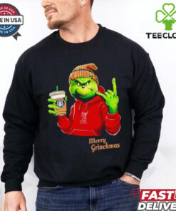 Grinch drink Starbucks Liverpool merry Christmas shirt