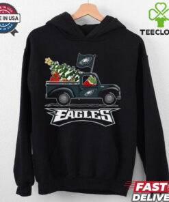 Grinch driving Christmas truck Philadelphia Eagles shirt