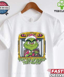 Grinch driving school bus they see me rollin’ they waitin’ Merry Christmas shirt