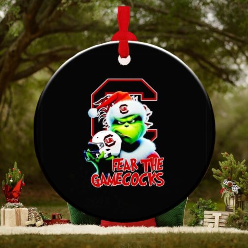 Grinch fear the South Carolina Gamecocks Christmas ornament