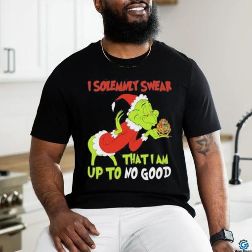 Grinch hat santa I solemnly swear that I am up to no good christmas hoodie, sweater, longsleeve, shirt v-neck, t-shirt