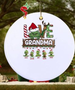 Grinch hat santa love Grandma baby Grinch’s merry christmas Ornament