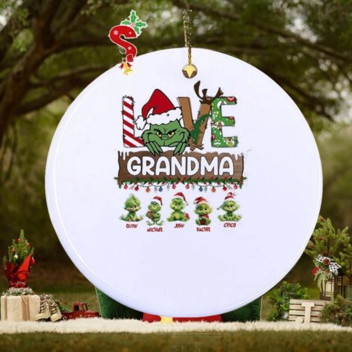 Grinch hat santa love Grandma baby Grinch’s merry christmas Ornament