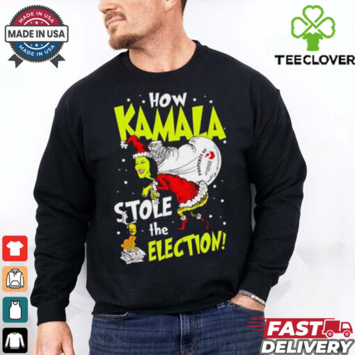 Grinch how Kamala stole the election Christmas hoodie, sweater, longsleeve, shirt v-neck, t-shirt