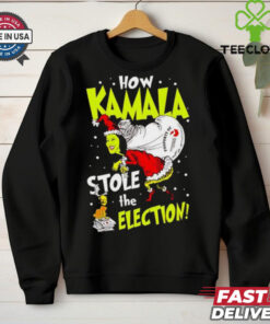 Grinch how Kamala stole the election Christmas hoodie, sweater, longsleeve, shirt v-neck, t-shirt