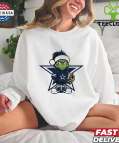 Grinch hug ball Dallas Cowboys Christmas shirt 1 Grinch hug ball Dallas Cowboys Christmas shirt