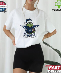 Grinch hug ball Dallas Cowboys Christmas shirt 2 Grinch hug ball Dallas Cowboys Christmas shirt