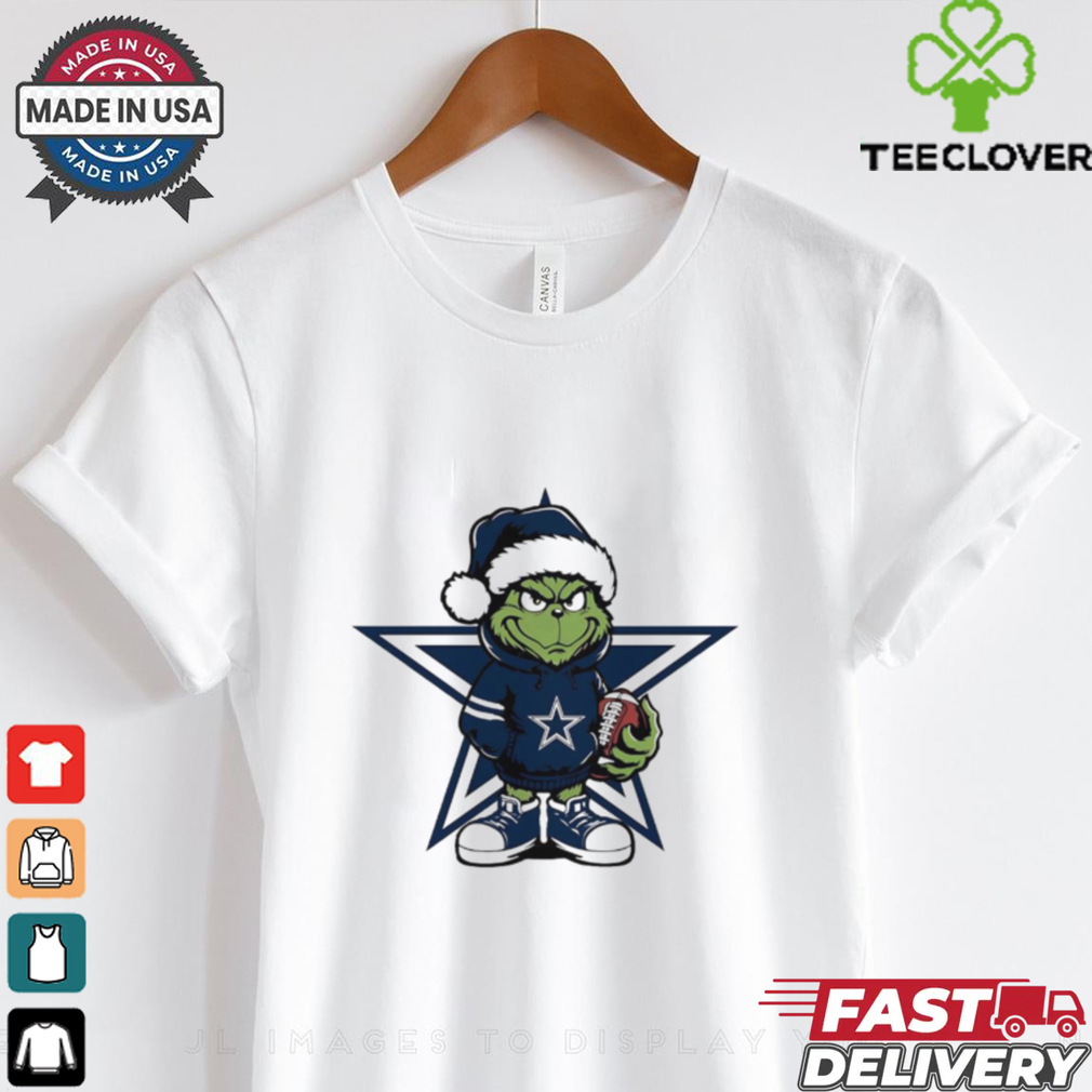 Grinch hug ball Dallas Cowboys Christmas shirt Grinch hug ball Dallas Cowboys Christmas shirt