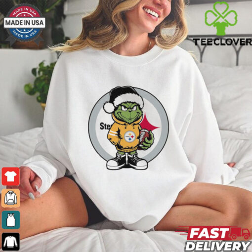 Grinch hug ball Pittsburgh Steelers Christmas shirt