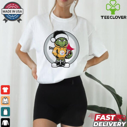 Grinch hug ball Pittsburgh Steelers Christmas shirt