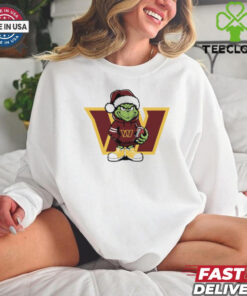 Grinch hug ball Washington Commanders Christmas shirt