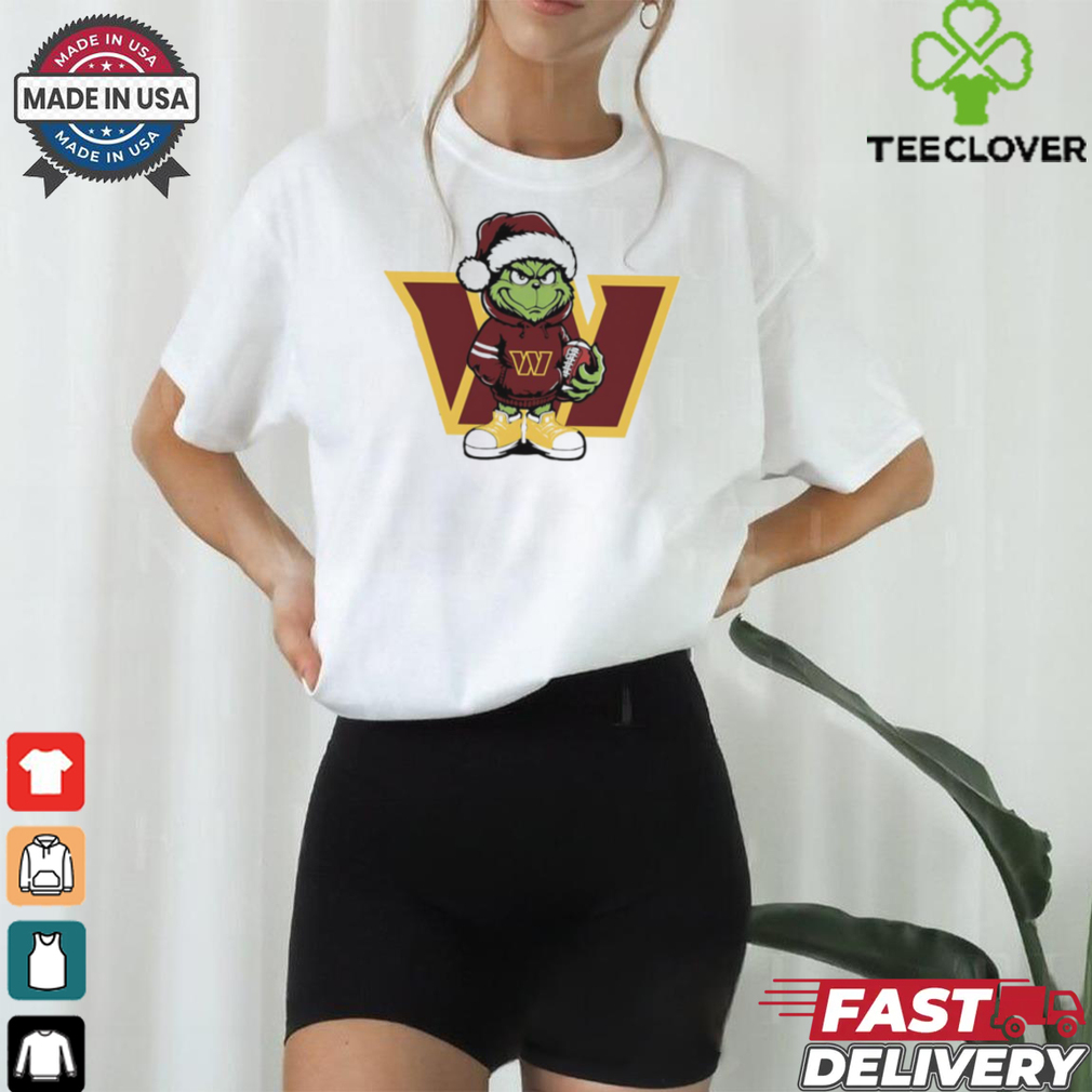 Grinch hug ball Washington Commanders Christmas shirt Grinch hug ball Washington Commanders Christmas shirt