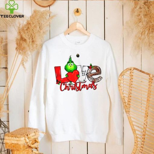 Grinch hug heart loves 2022 Christmas sweater