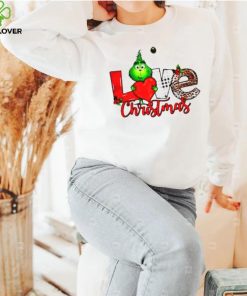 Grinch hug heart loves 2022 Christmas sweater