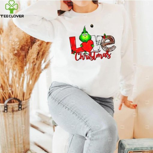 Grinch hug heart loves 2022 Christmas sweater