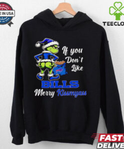 Grinch if you don’t like Bills merry kiss my ass Christmas hoodie, sweater, longsleeve, shirt v-neck, t-shirt