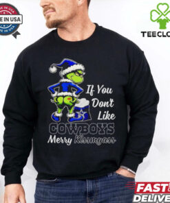 Grinch if you don’t like Cowboys merry kiss my ass Christmas hoodie, sweater, longsleeve, shirt v-neck, t-shirt