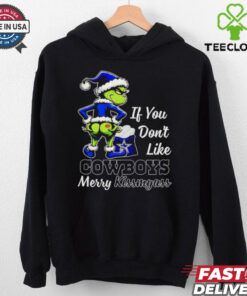 Grinch if you don’t like Cowboys merry kiss my ass Christmas hoodie, sweater, longsleeve, shirt v-neck, t-shirt