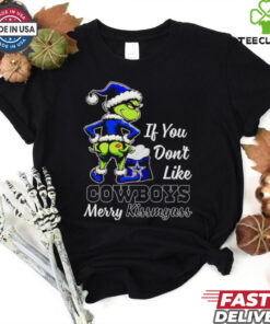 Grinch if you don’t like Cowboys merry kiss my ass Christmas hoodie, sweater, longsleeve, shirt v-neck, t-shirt