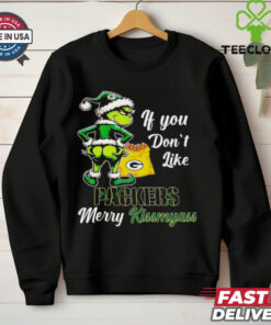 Grinch if you don’t like Packers merry kiss my ass Christmas shirt