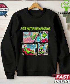 Grinch just waiting for grinchmas Christmas stolen hoodie, sweater, longsleeve, shirt v-neck, t-shirt