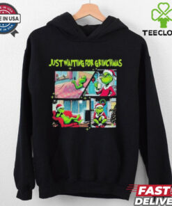 Grinch just waiting for grinchmas Christmas stolen hoodie, sweater, longsleeve, shirt v-neck, t-shirt