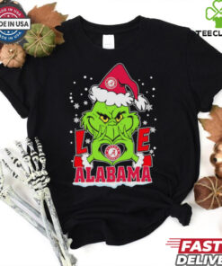 Grinch love Alabama Crimson Tide Christmas shirt