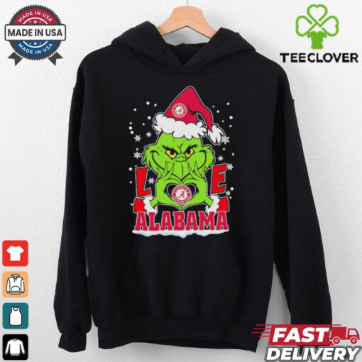 Grinch love Alabama Crimson Tide Christmas shirt