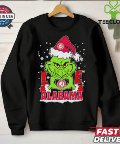 Grinch love Alabama Crimson Tide Christmas shirt