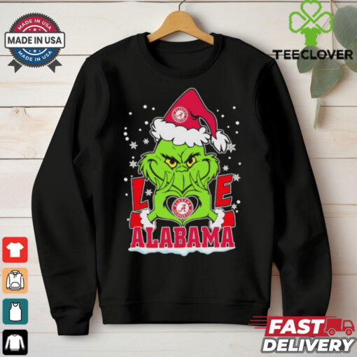 Grinch love Alabama Crimson Tide Christmas shirt