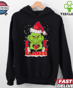Grinch love Calgary Flames Christmas shirt