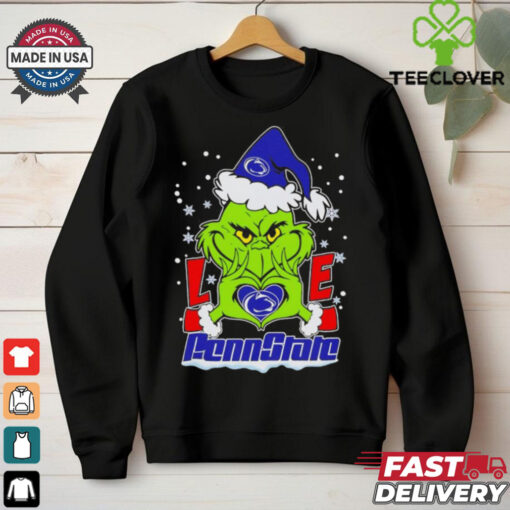 Grinch love Penn State Nittany Lions Christmas shirt