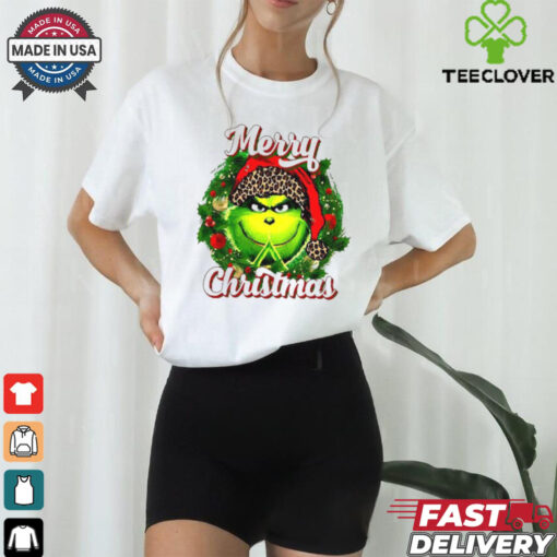 Grinch merry Christmas wreath shirt