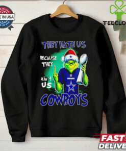 Grinch middle finger they hate us because ain’t us Dallas Cowboys shirt