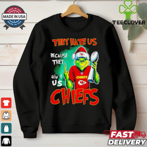 Grinch middle finger they hate us because ain’t us Kansas City Chiefs shirt