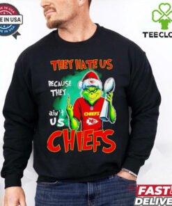 Grinch middle finger they hate us because ain’t us Kansas City Chiefs shirt