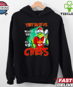 Grinch middle finger they hate us because ain’t us Kansas City Chiefs shirt